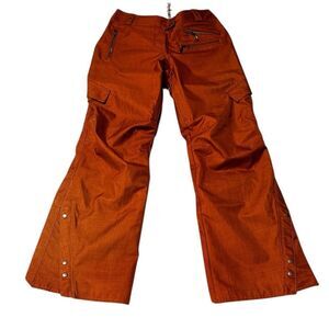 Obermeyer Women’s Ski Snowboard Pants Size 12 Orange Insulated Cargo